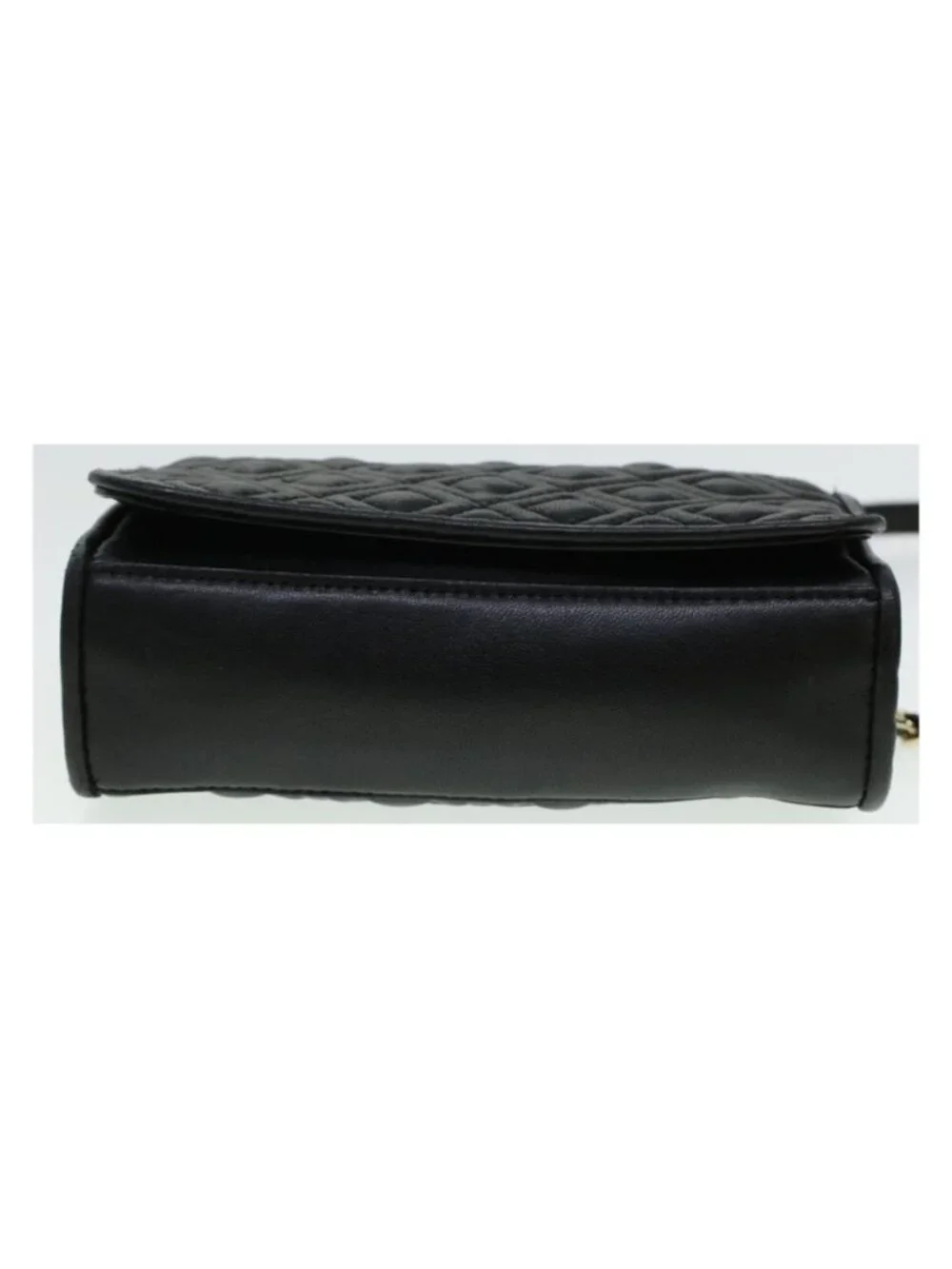 Authentic TORY BURCH Chain Shoulder Bag Leather Black